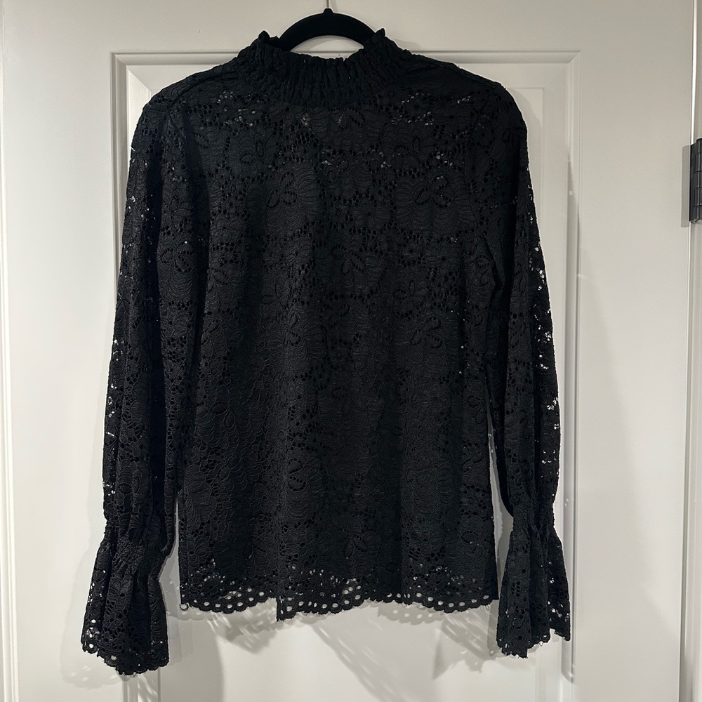 Women’s black Lacey dress shirt